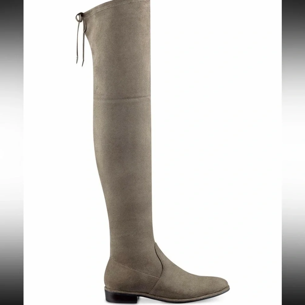 Marc Fisher Womens Humor 2 Faux Suede Over-The-Knee Boots Taupe Size 8.5M